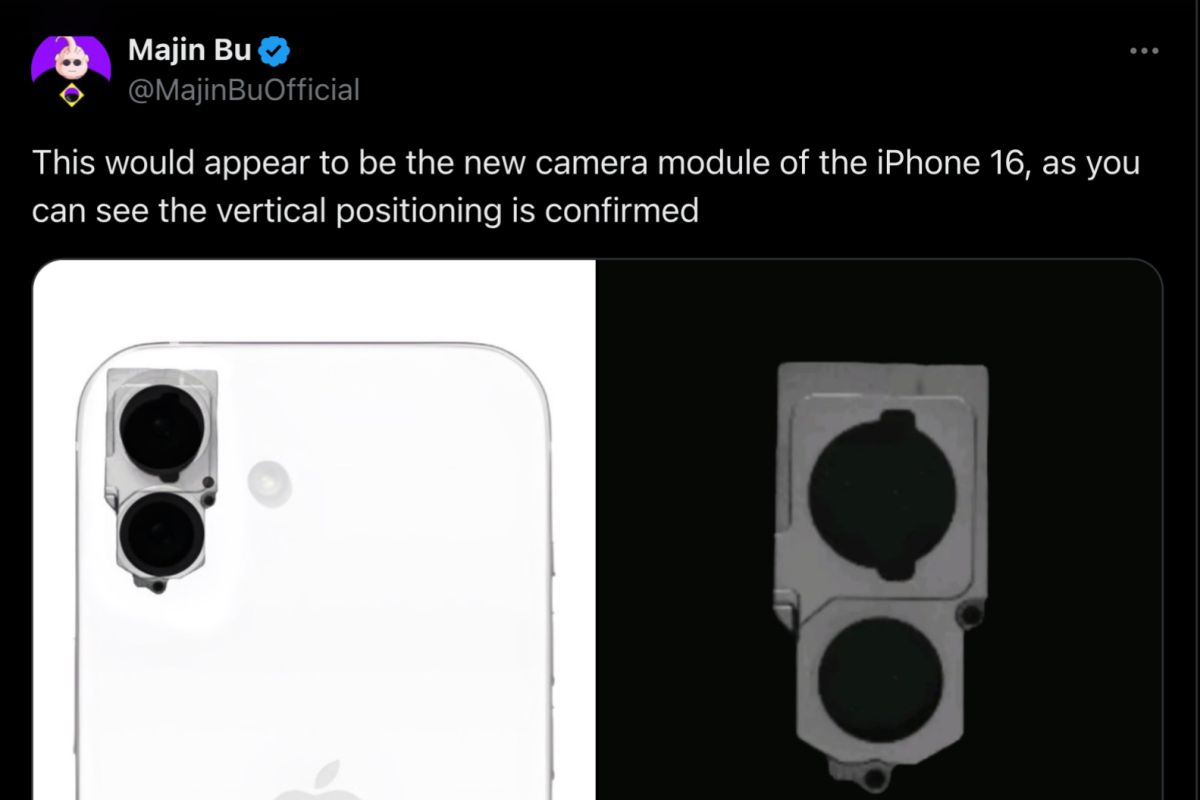 Modul kamera iPhone 16 dirumorkan berbentuk susunan vertikal