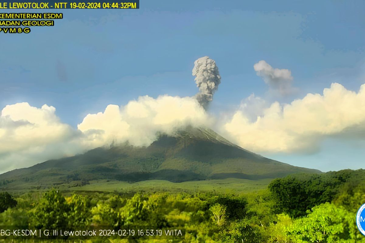 Gunung Ili Lewotolok erupsi dengan abu setinggi satu kilometer