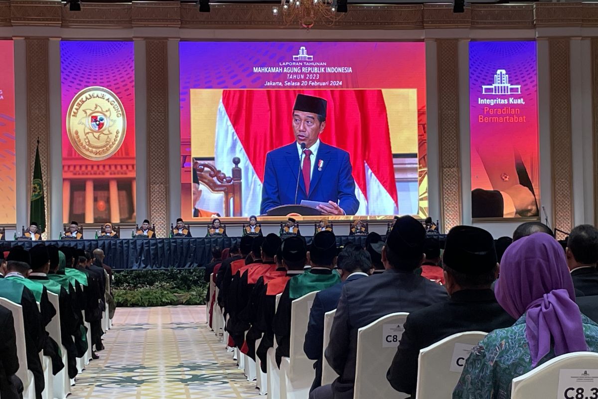 Presiden Jokowi apresiasi reformasi internal Mahkamah Agung untuk tegakkan prinsip hukum