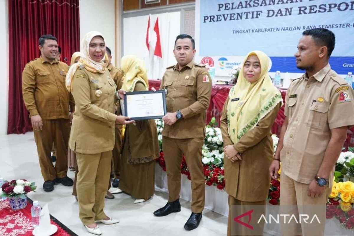 Sejumlah kecamatan dan puskesmas di Nagan Raya raih penghargaan penurunan angka stunting