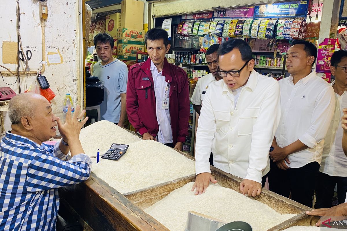 Wali Kota Bogor cek pasar dan mal, pastikan stok beras tersedia