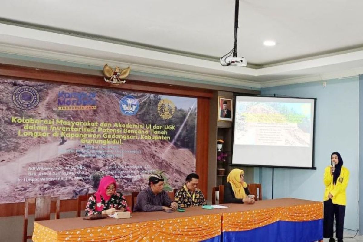 UI sosialisasikan inventarisasi potensi bencana alam tanah longsor di Gunungkidul
