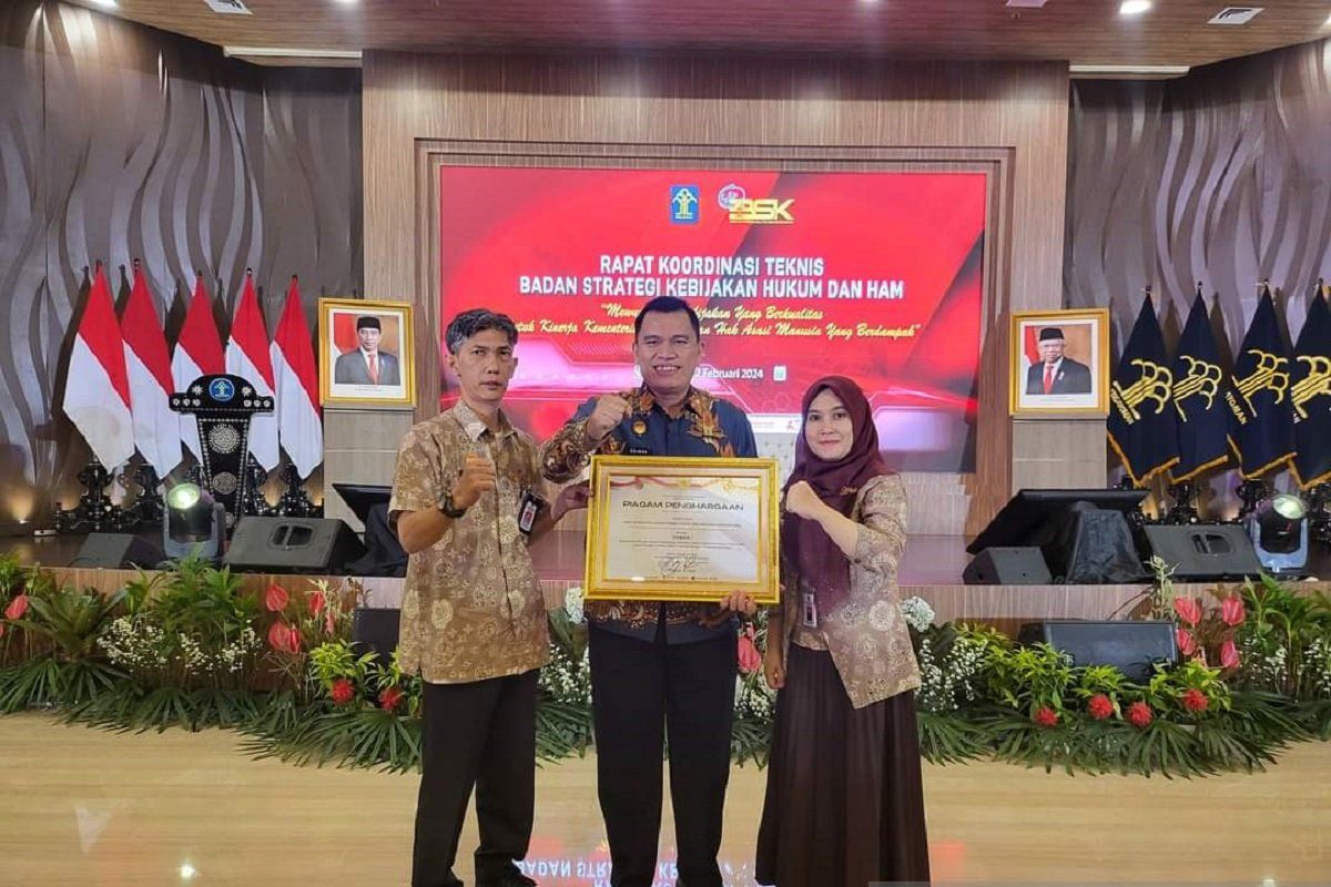 Kanwil Kemenkumham Riau terbaik I Sekretariat Wilayah Penilaian Indeks Reformasi Hukum