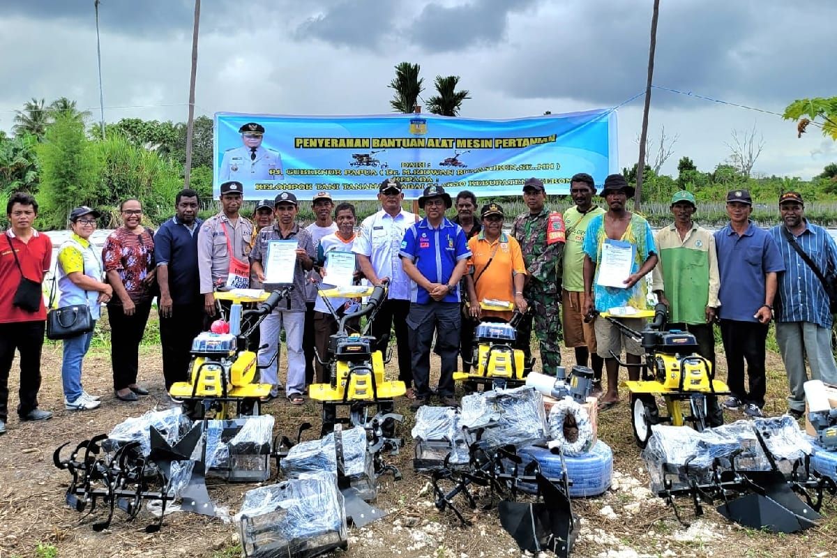 Pemprov Papua serahkan bantuan alsintan olah cabai di Keerom