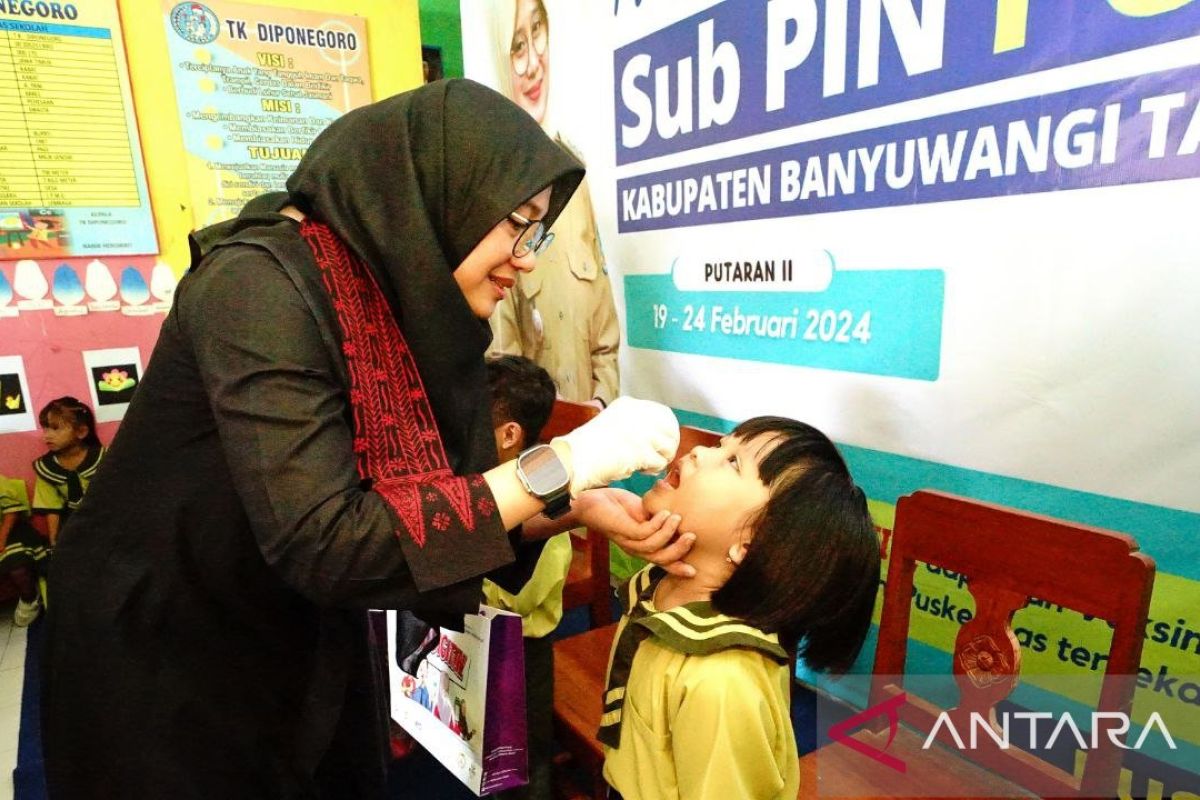 Vaksinasi polio putaran kedua di Banyuwangi capai 63 persen