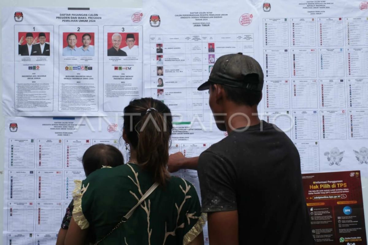 Suara Prabowo-Gibran unggul di TPS PSU Surabaya