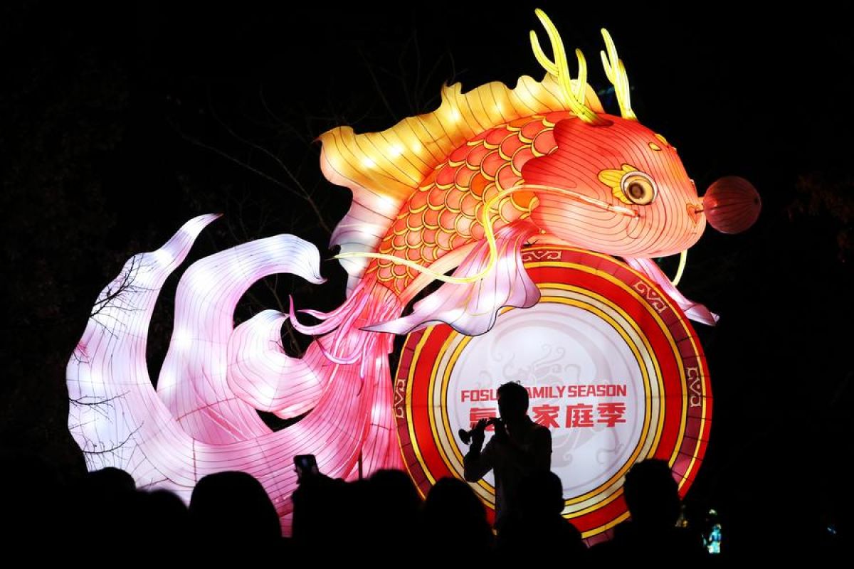 Pameran lampion terangi Shanghai di China dan Paris di Prancis