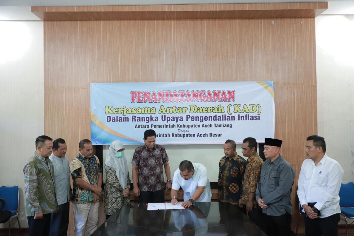 Aceh Besar-Aceh Tamiang jalin kerja sama pengendalian inflasi daerah
