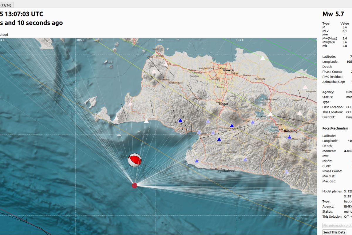 Gempa Banten tidak berpotensi tsunami