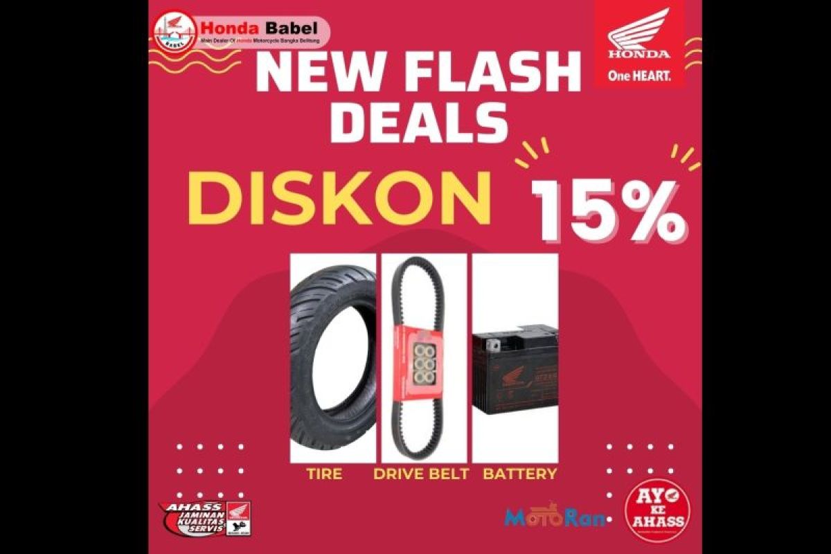 Promo New Flash Deals Honda Babel, diskon hingga 15 persen