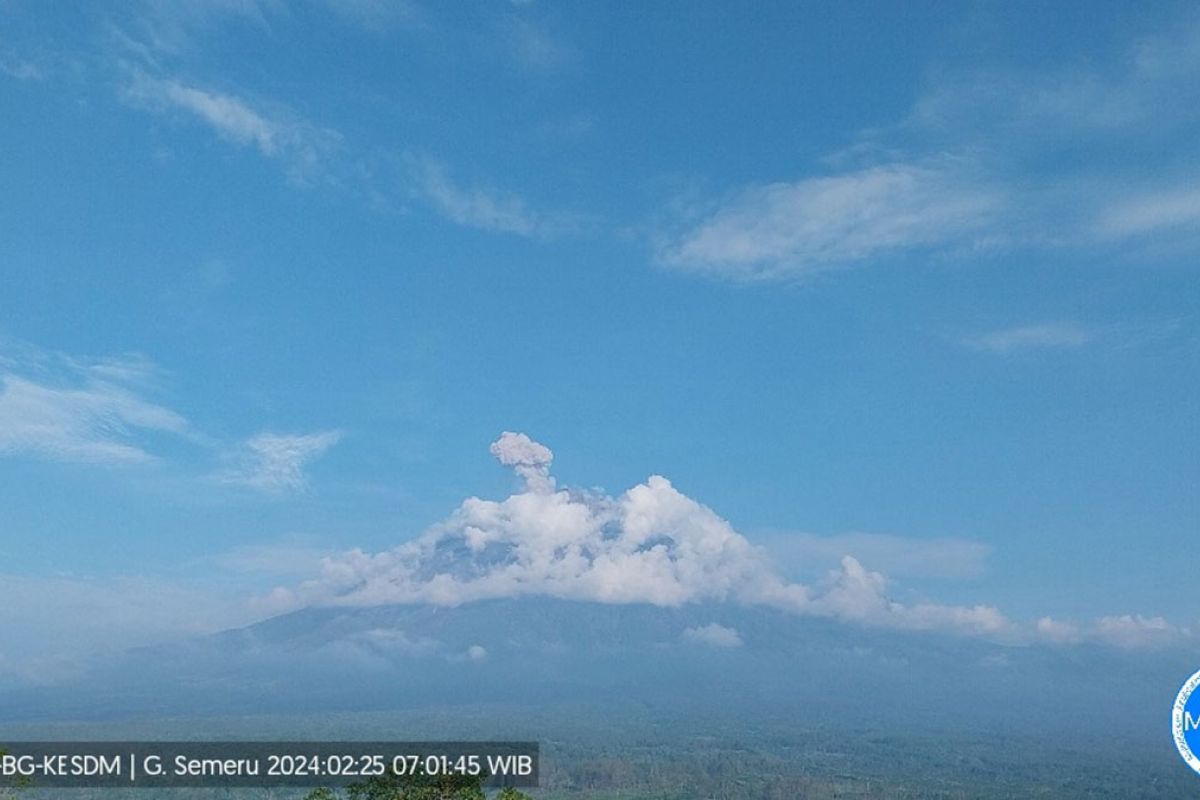 Gunung Semeru lontarkan letusan 900 meter