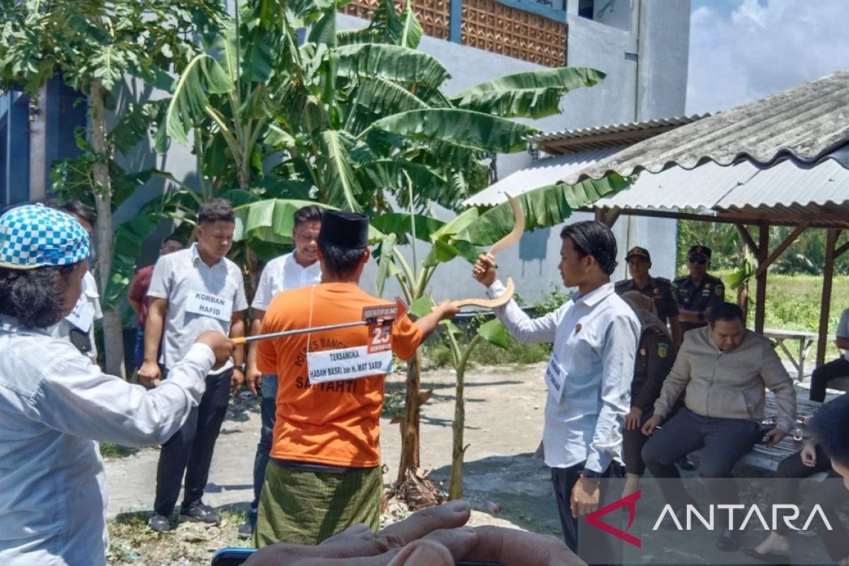 Polres gelar rekonstruksi kasus carok di Bangkalan