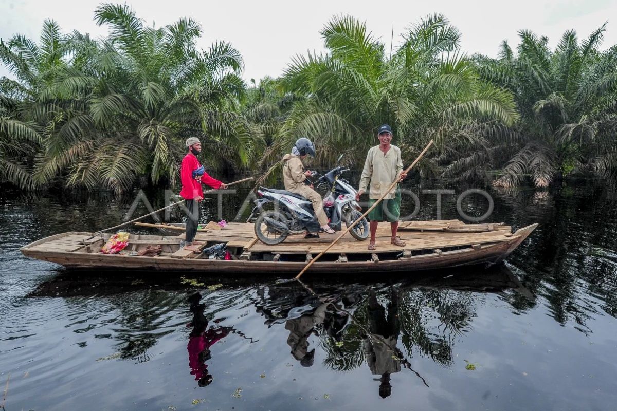 Jasa angkutan sepeda motor di jalan putus Muaro Jambi