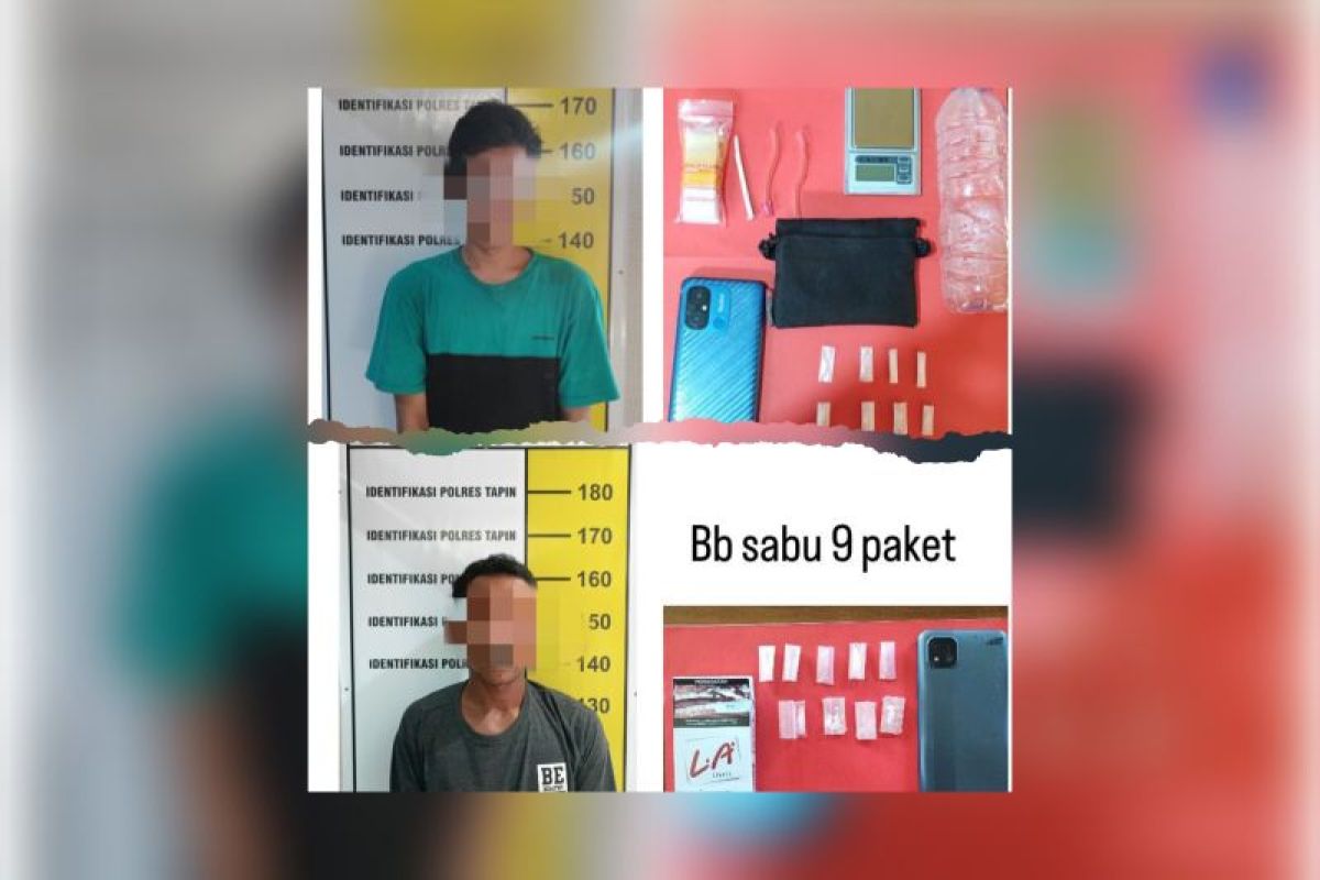 Dua pemuda Tapin miliki 17 paket sabu