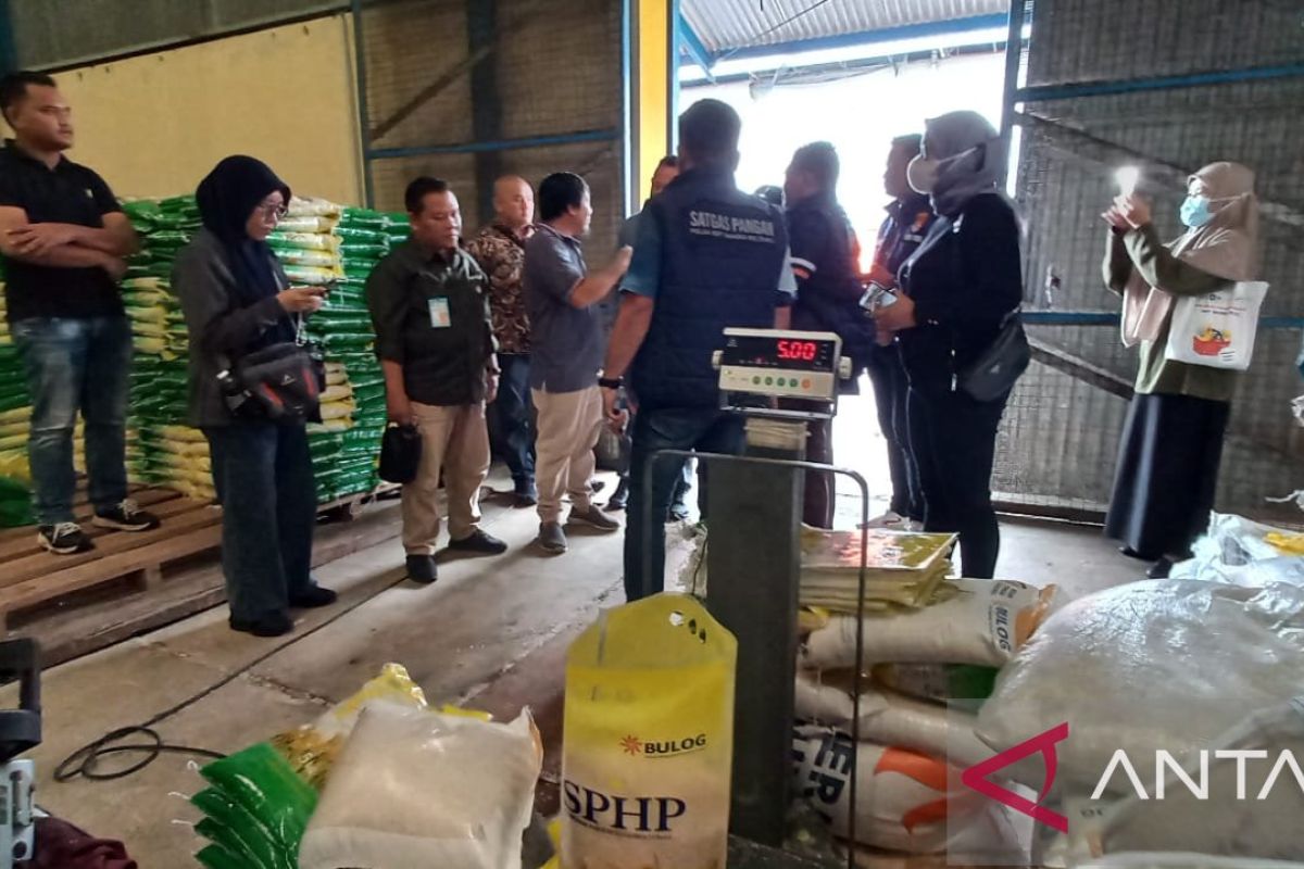 Satgas Pangan Babel memantau stok beras SPHP di gudang Bulog