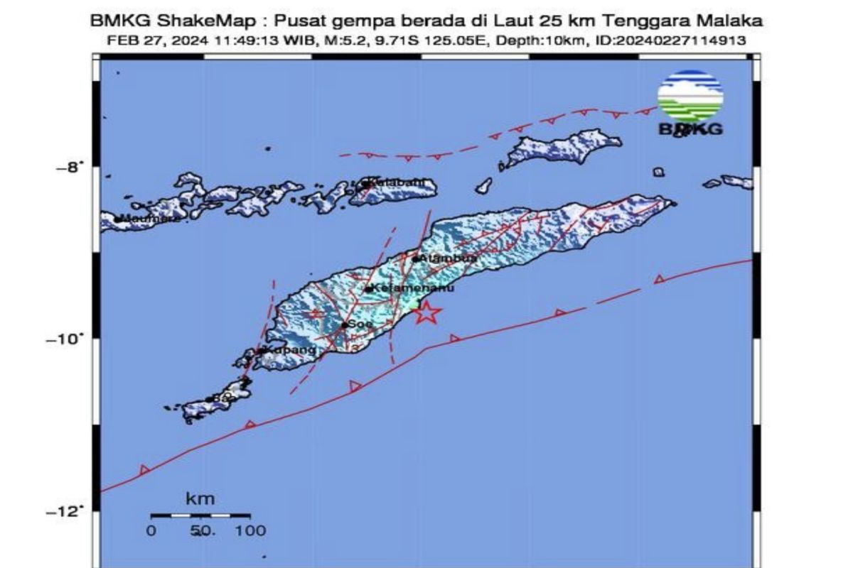 Malaka, NTT, diguncang gempa bumi