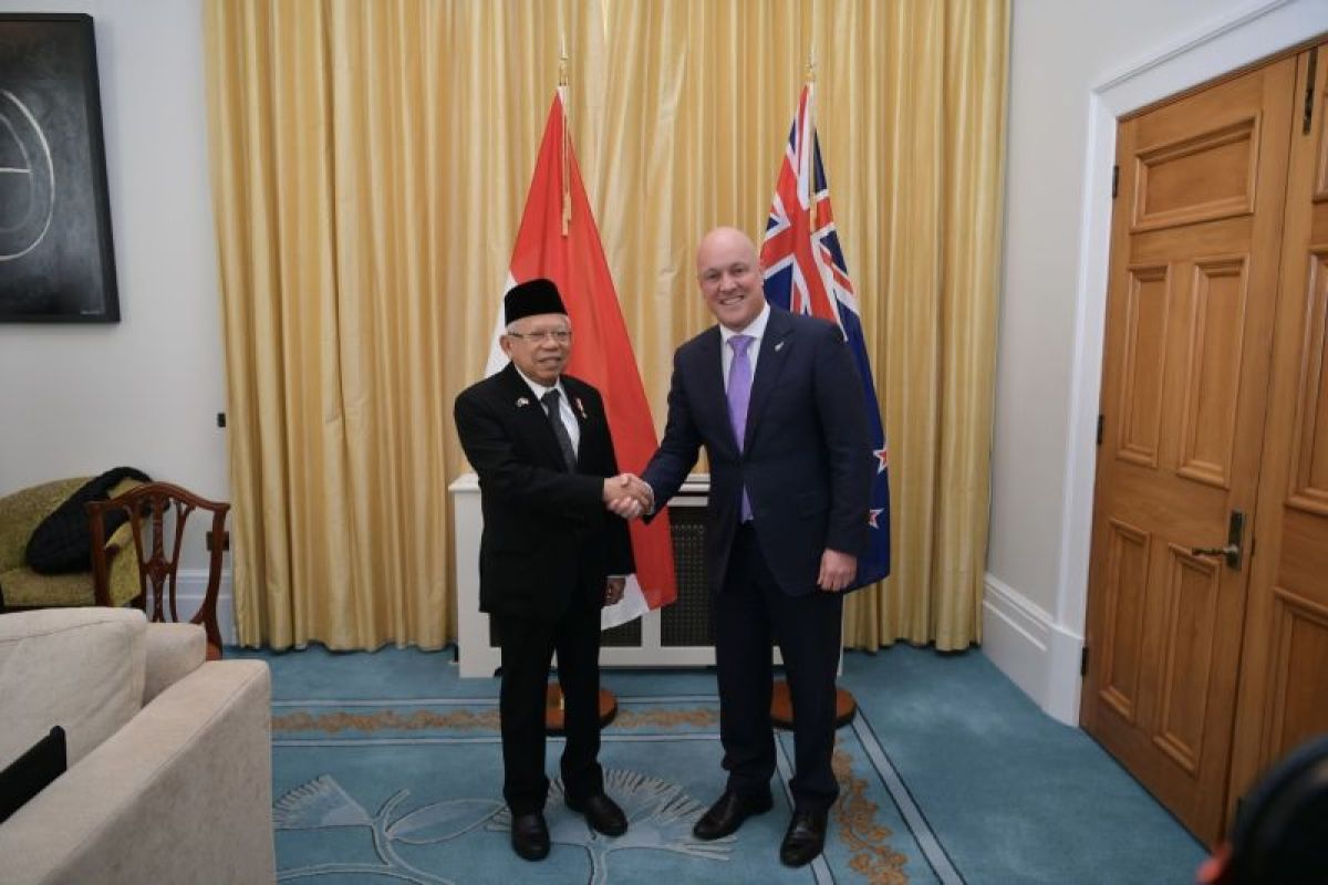 Ma'ruf Amin temui PM Luxon bahas solusi perdagangan RI-Selandia Baru