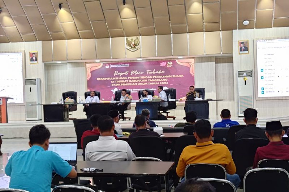 Tahapan rekapitulasi suara Pemilu 2024 di Tangerang dihentikan