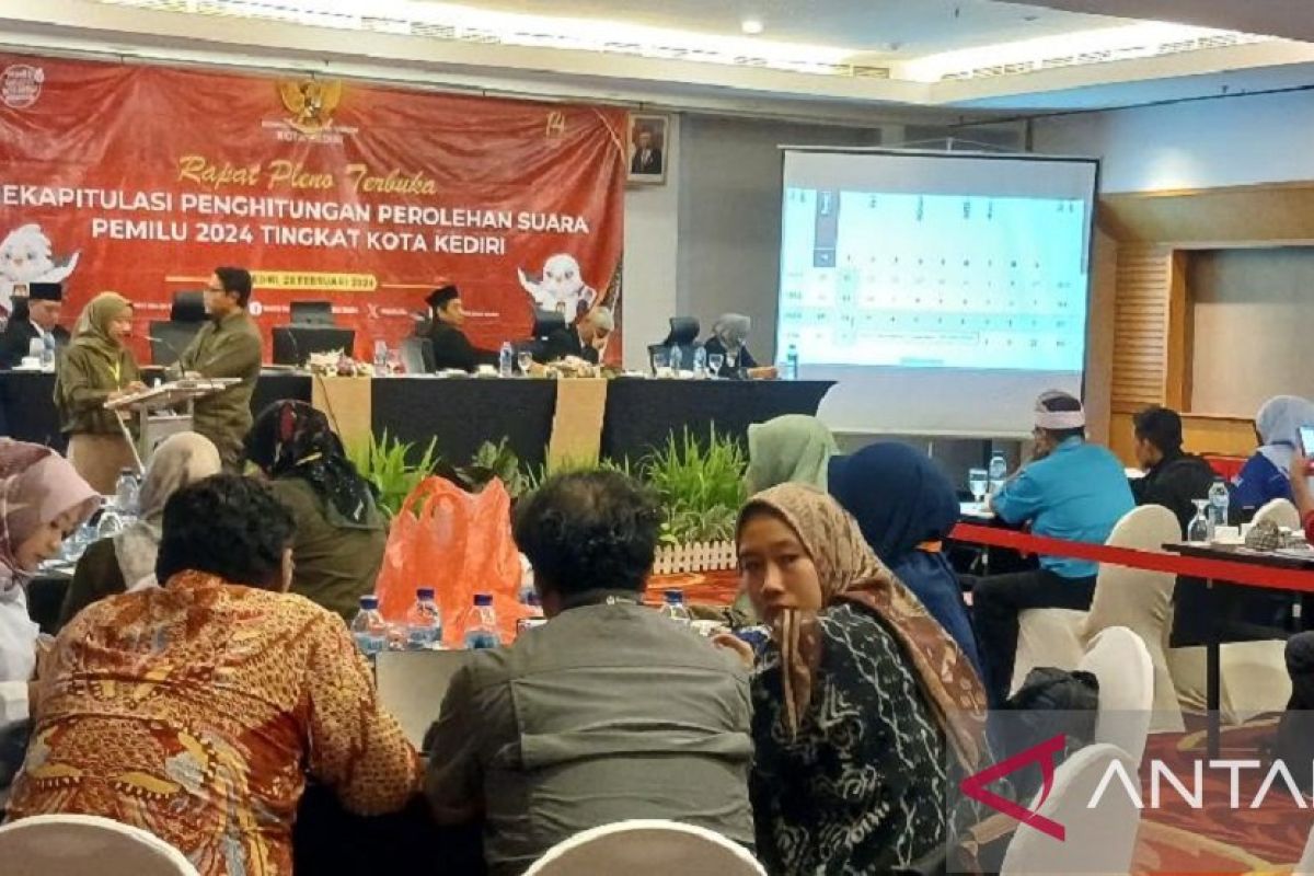 Hanya tiga kecamatan, rekapitulasi pemilu di Kota Kediri diperkirakan selesai sehari
