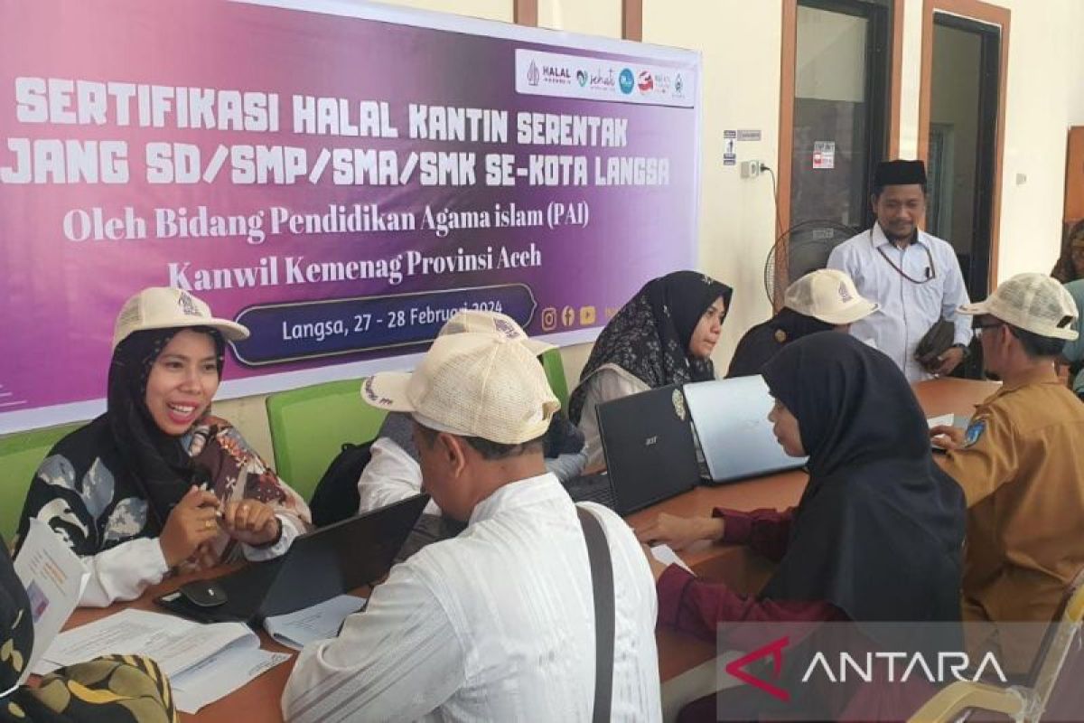 Kemenag target 1.000 kantin sekolah di Aceh tersertifikasi halal pada 2024