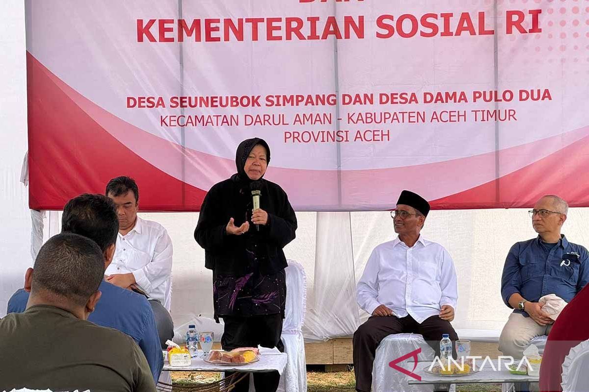 Mensos serahkan rumah tahan gempa untuk masyarakat Aceh Timur