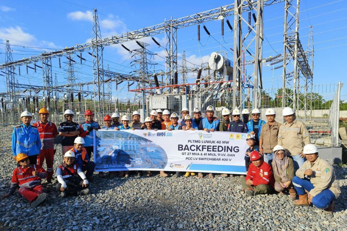 PLTMG Luwuk 40 MW melewati tahap "backfeeding" pengoperasian