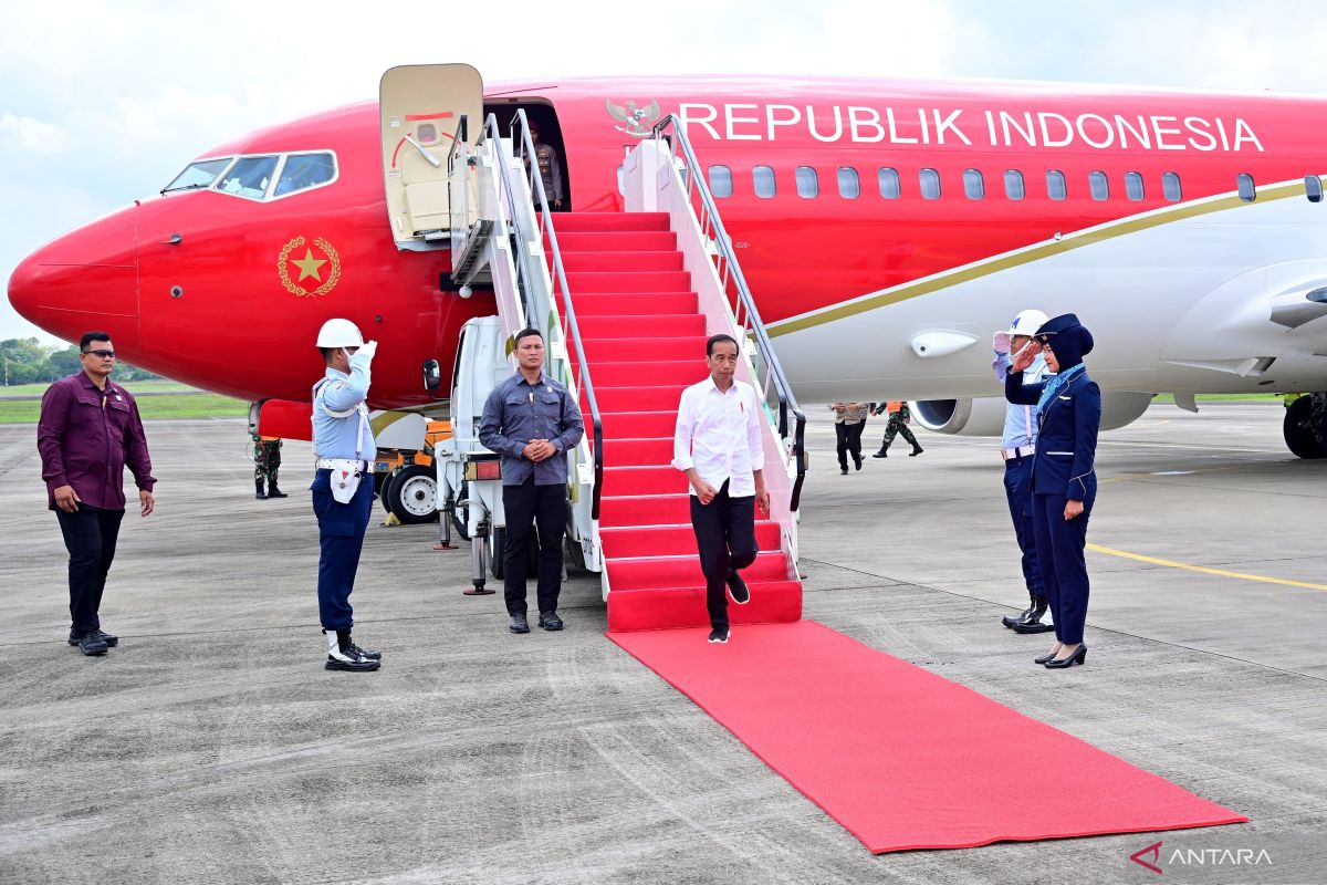 Presiden lanjutkan kunjungan kerja ke Palembang, Sumatera Selatan