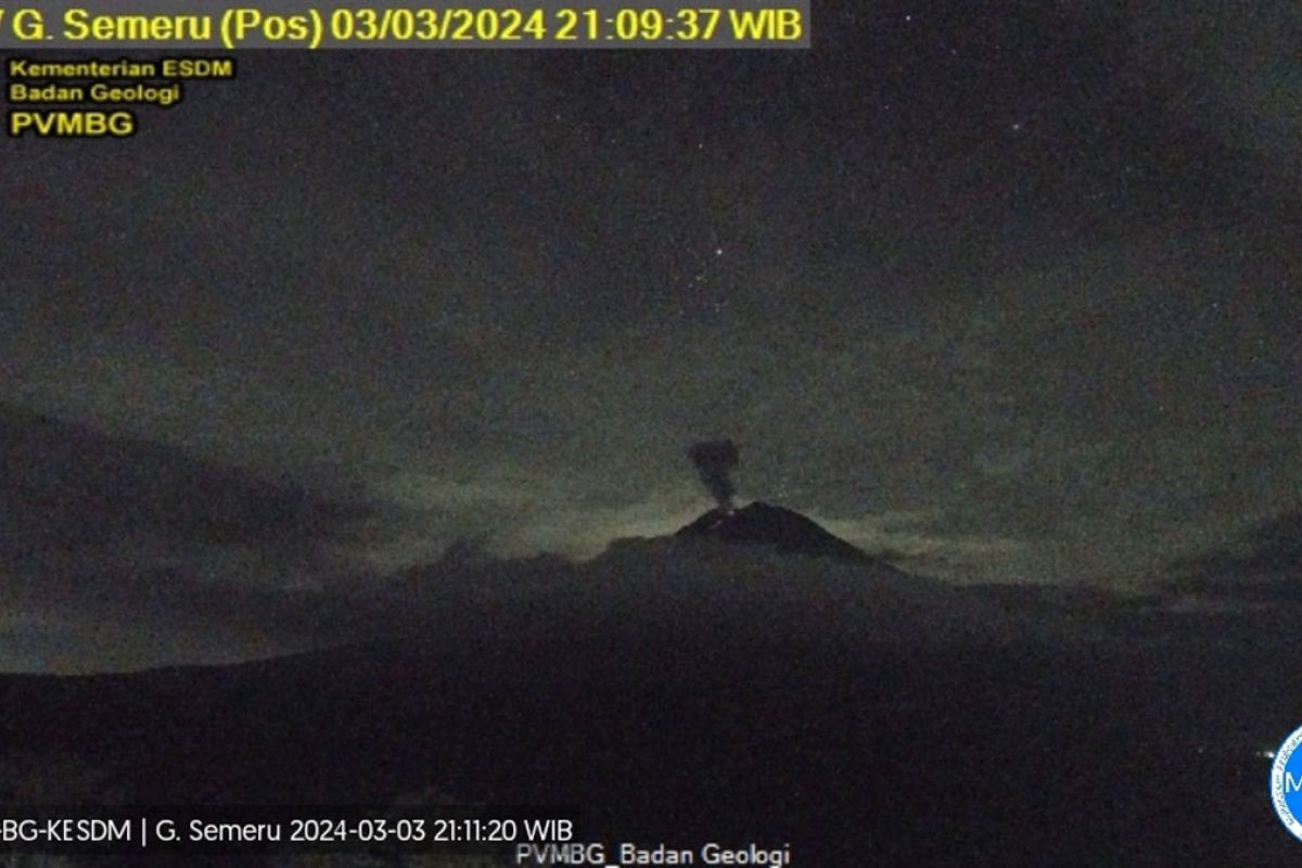 Semeru erupsi semburkan abu vulkanik setinggi 800 meter