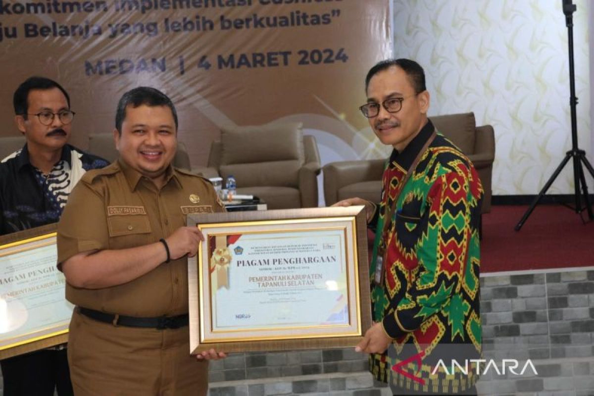 Kemenkeu RI nobatkan Tapsel terbaik III pengelolaan dana desa