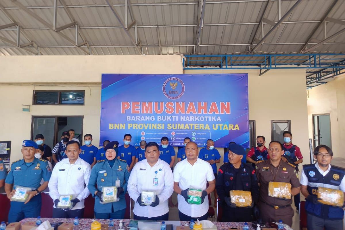 BNN Provinsi Sumut musnahkan  tujuh kilogram sabu-sabu