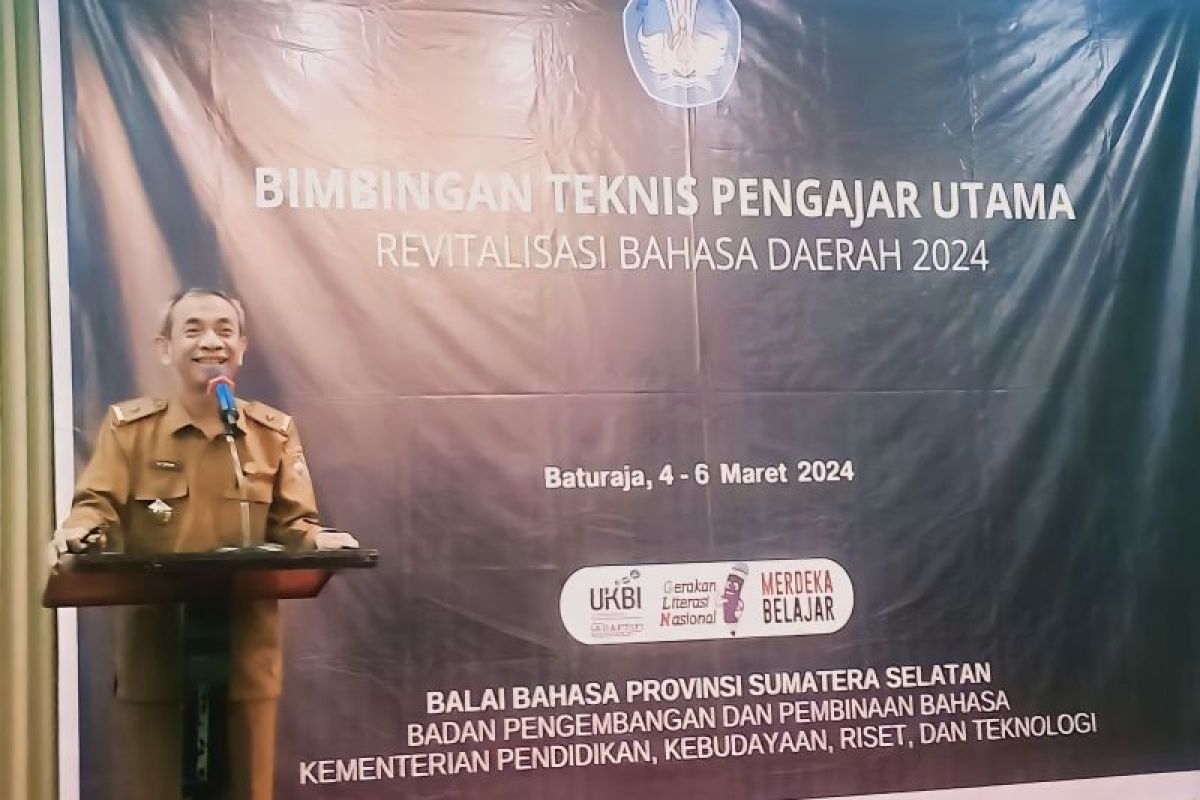 Balai Bahasa Sumsel  beri pelatihan bahasa daerah di tiga kabupaten