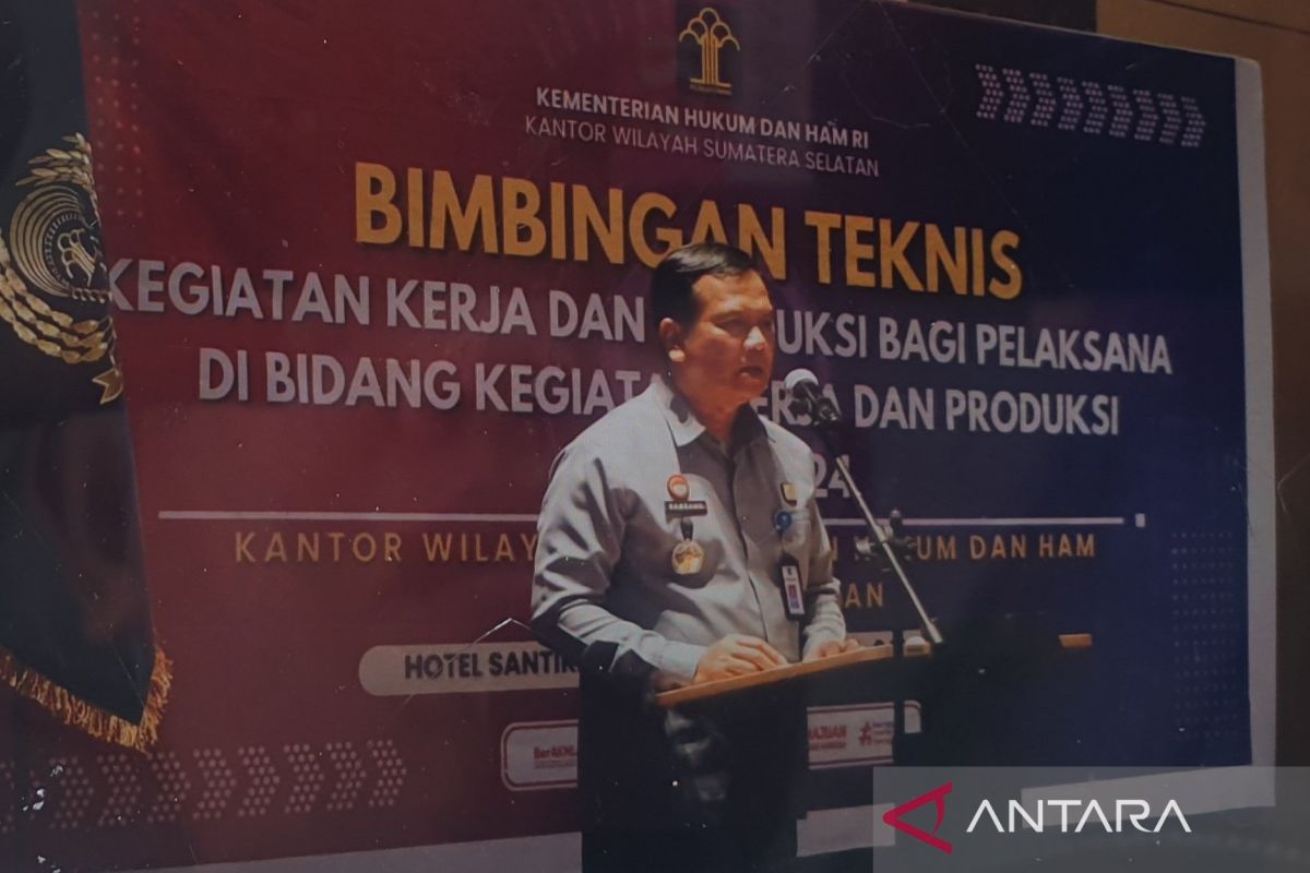 Kemenkumham Sumsel wujudkan lapas produktif melalui bimtekkegiatan kerja dan produksi