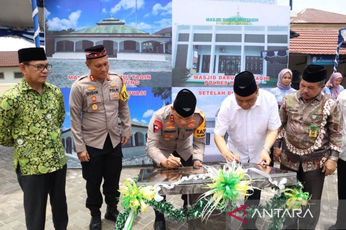 Wakil Ketua DMI Pusat dan Kapolda Babel resmikan Masjid Darul Muttaqin Polres Belitung