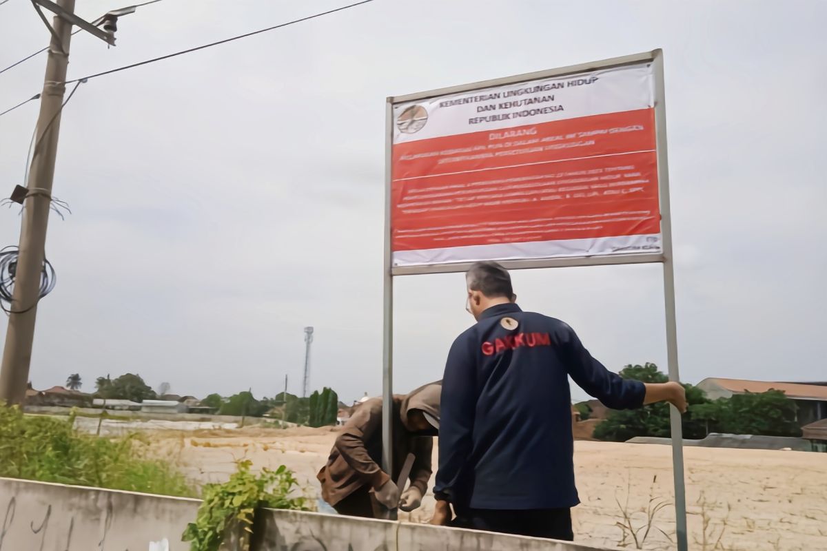 Gakkum KLHK setop kegiatan ilegal PT HKKB di  Jl Soerkarno-Hatta