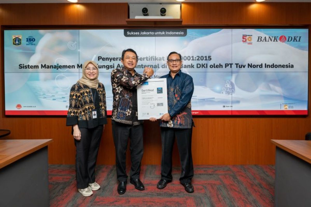 Bank DKI meraih ISO 9001:2015 untuk sistem manajemen mutu audit internal