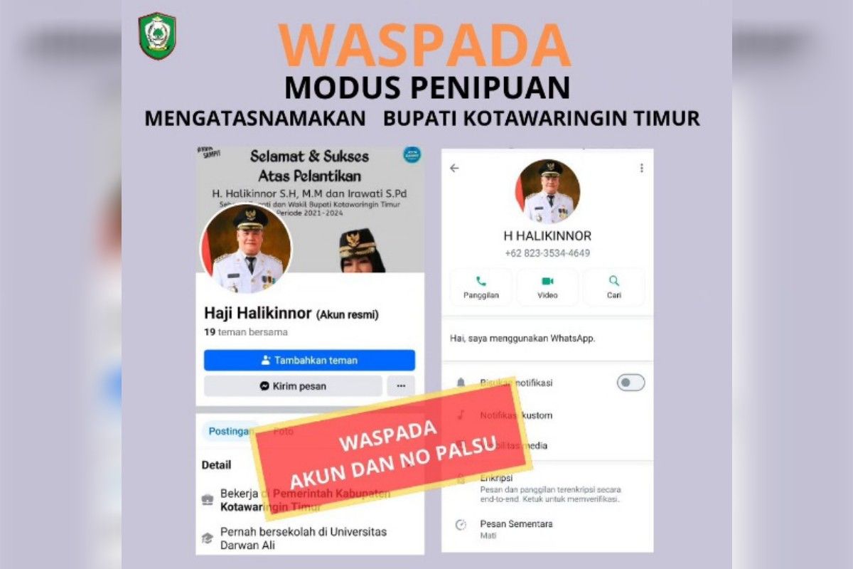 Namanya dicatut, Bupati Kotim: Waspada akun palsu peminta sumbangan