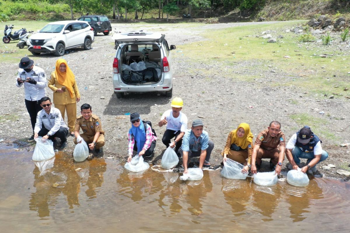 Pemprov Sulsel kembali menebar 600 ribu benih ikan di Kabupaten Bone