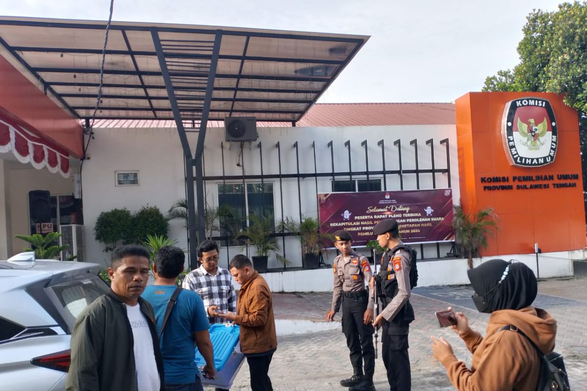 Polres Touna kawal hasil rekapitulasi suara kabupaten ke KPU Sulteng