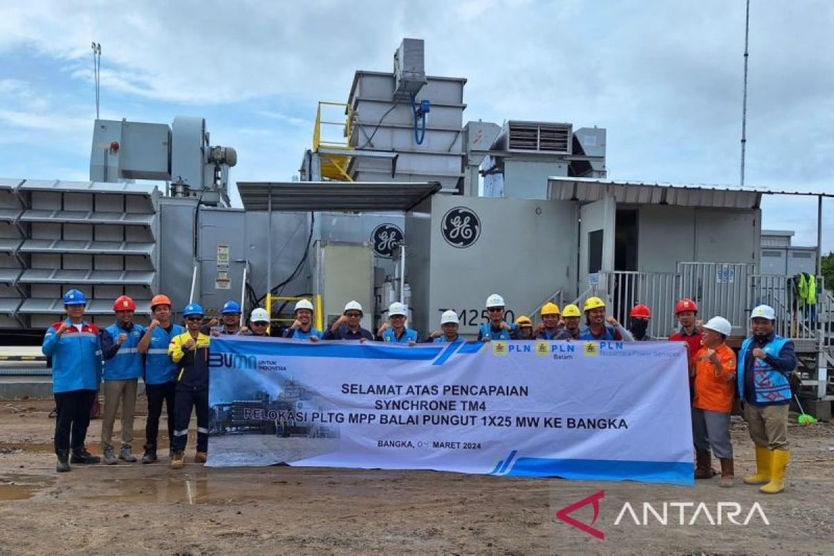 Tambah MPP PLTG 1 X 25 MW Air Anyir, PLN perkuat pasokan listrik di Pulau Bangka