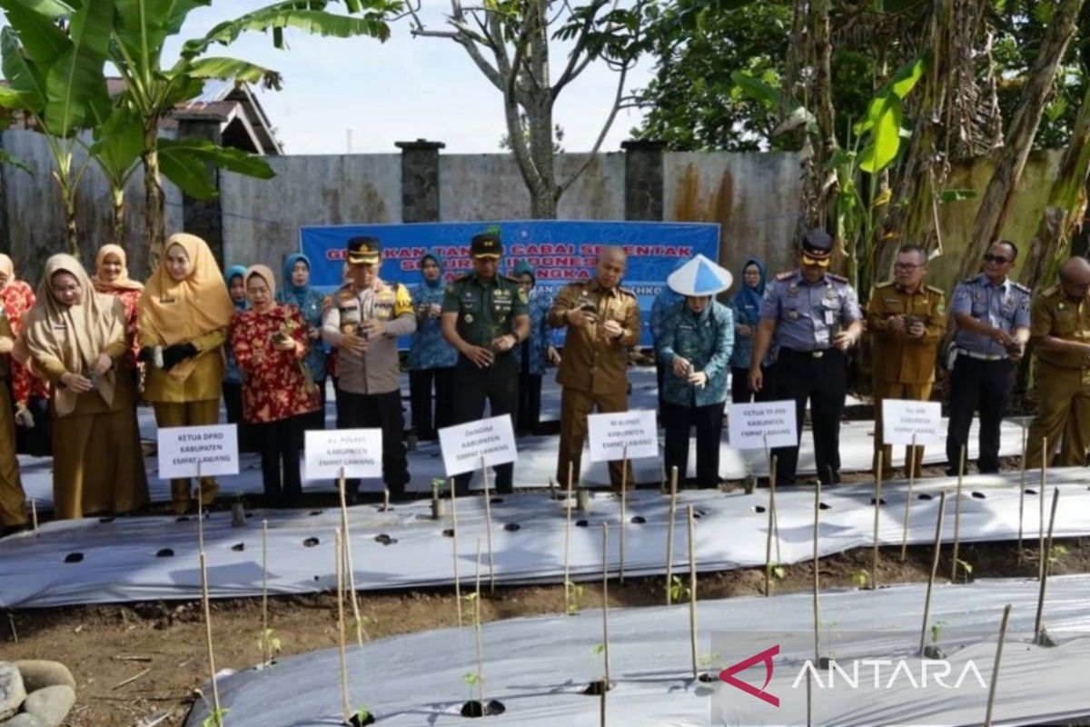 Pj Bupati Empat Lawang tanam seribu bibit cabai di pekarangan rumah dinas