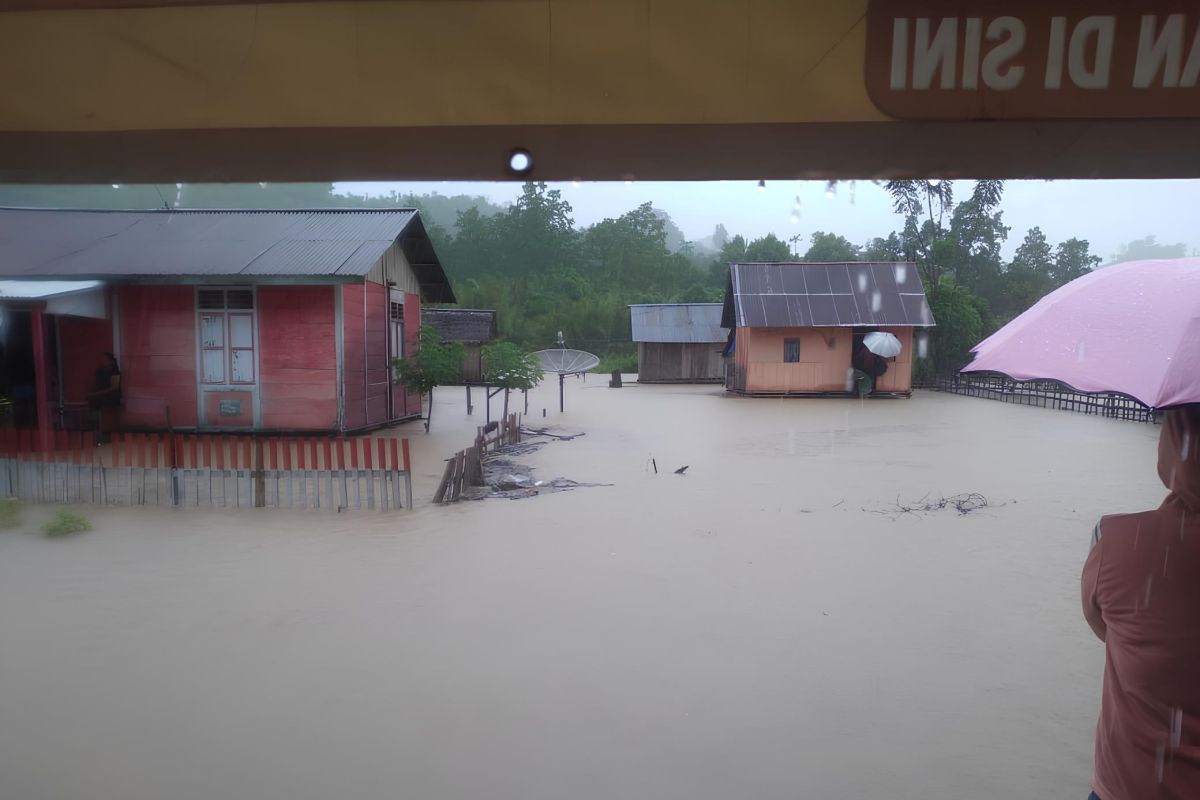 Dua rumah hanyut terseret banjir di Kabupaten Buol