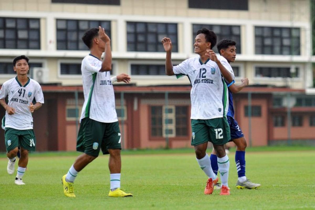 Tim sepak bola Jatim lolos PON XXI usai lumat Maluku 4-1