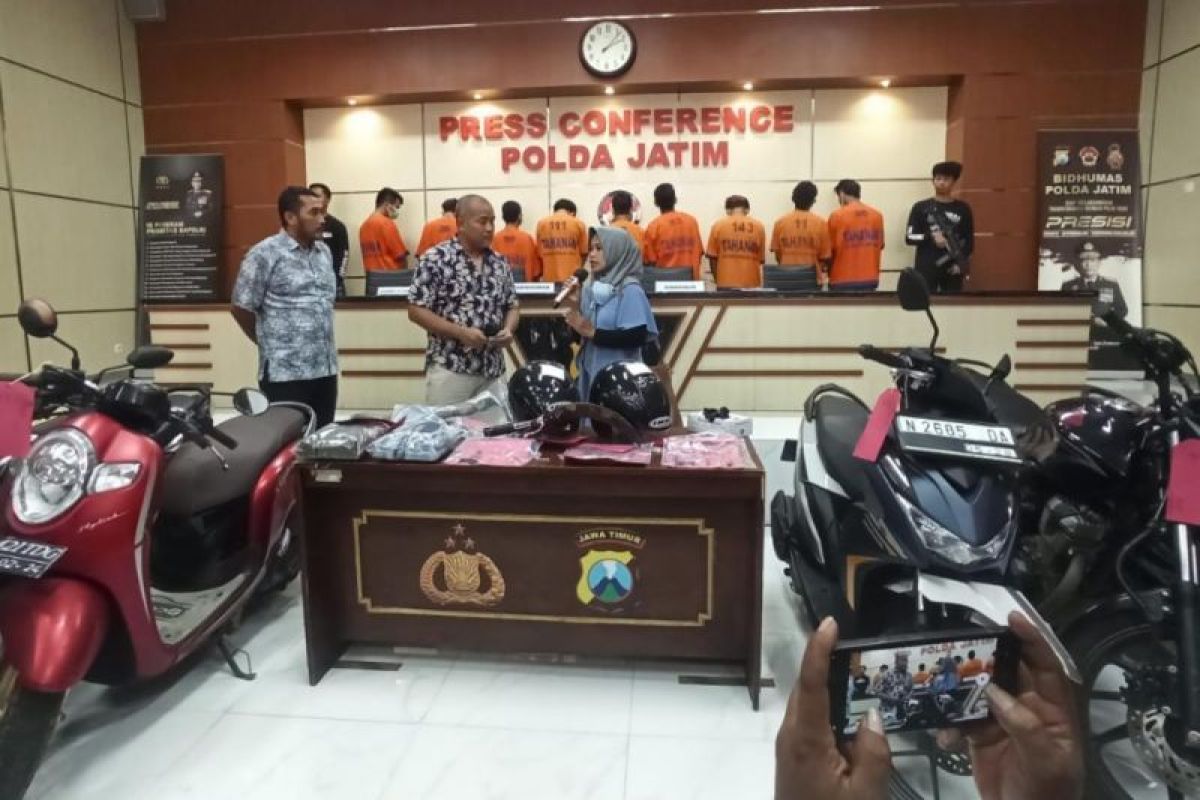 Polda Jatim tangkap sembilan pencuri motor beraksi di 23 TKP