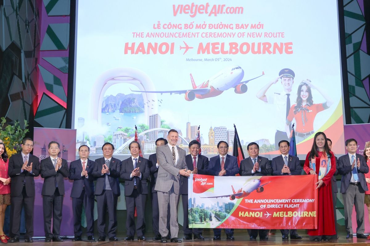 Vietjet layani penerbangan dari Hanoi ke Melbourne dan Hiroshima