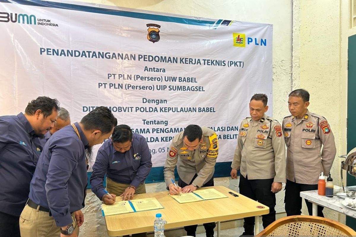 PLN-Polda Babel tandatangani MoU perkuat pengamanan objek vital kelistrikan