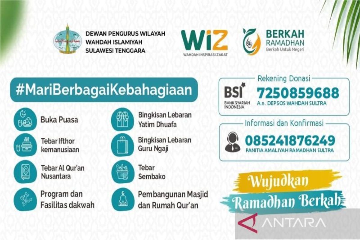 Wahdah Islamiyah Sultra tawarkan tujuh program berbagai di bulan Ramadhan