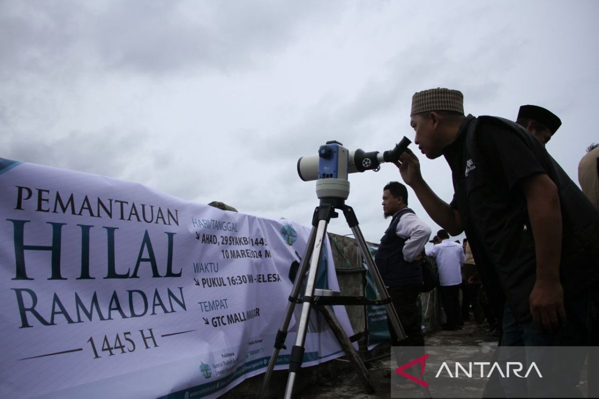 Pantauan hilal wilayah timur Indonesia masih di bawah ufuk