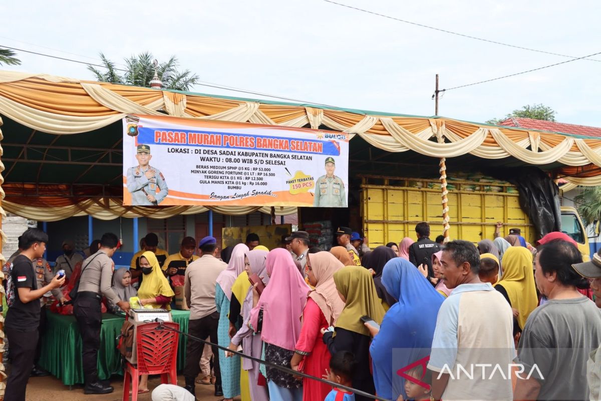 Polisi Bangka Selatan salurkan 8 ton beras bersubsidi