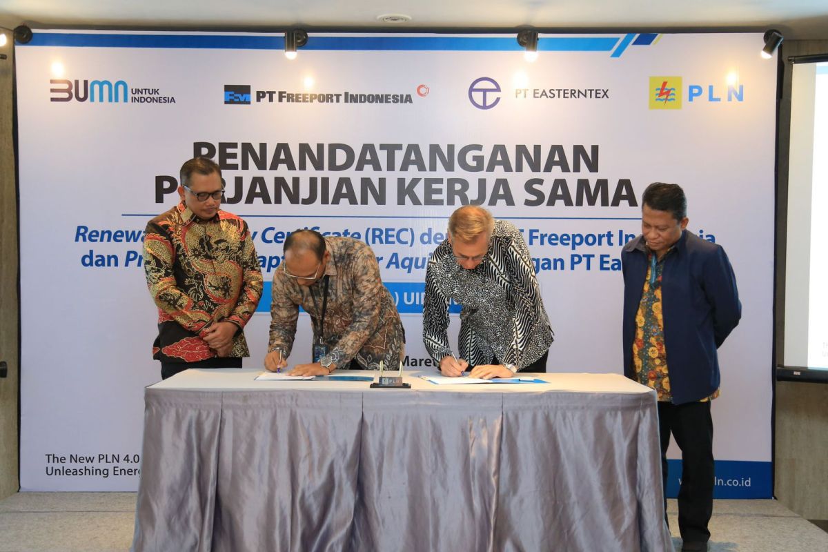 Gunakan REC PLN, kini produk katoda tembaga Freeport jadi produk hijau berdaya saing tinggi