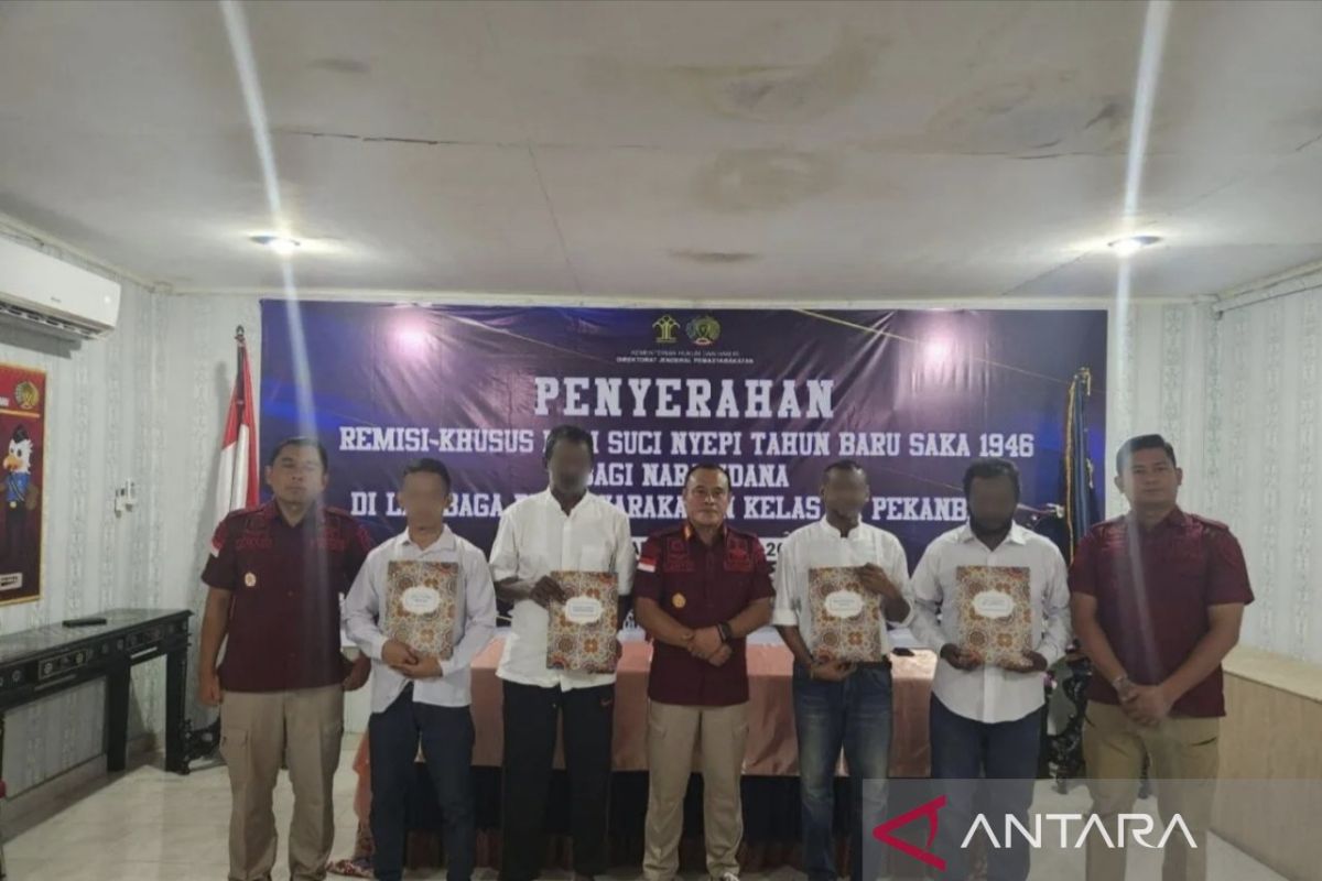 Lima narapidana di Riau terima remisi khusus Hari Raya Nyepi